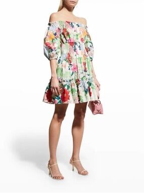 Cara Cara Sally Multicolor Floral Smocked Mini Dress
